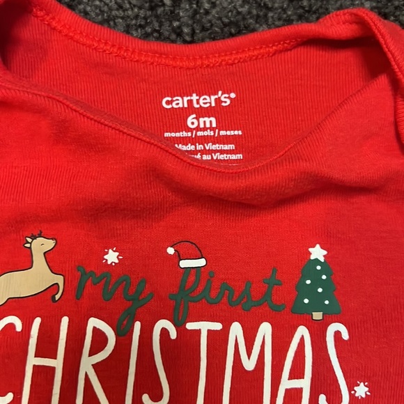 Baby First Christmas Holiday Santa Bundle Outfit Onesies and Pants 6 months - Picture 6 of 7